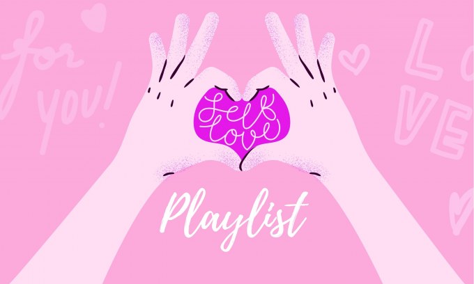 Student Media Self Love Playlist Graphic